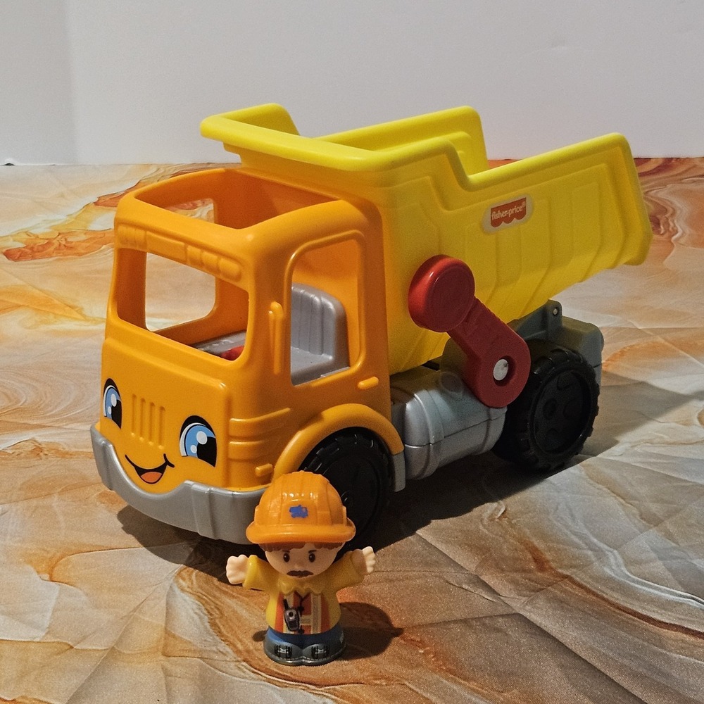 Fisher Price Little People Dump Truck Construction Worker 2019 Tested Working